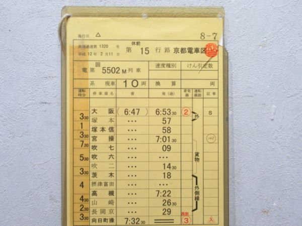 京都電車区 休前15行路 (きたぐに 入り)