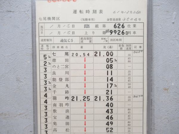 七尾機関区 臨626仕業