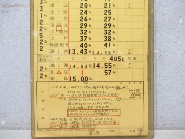 七尾機関区 気1組35仕業「能登路61号入り」通票表示