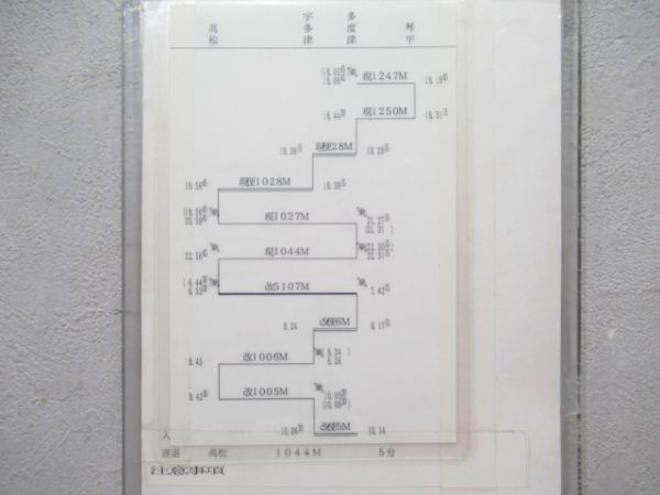 多度津運転区　2行路(行路表付き)「いしづち27号入り」