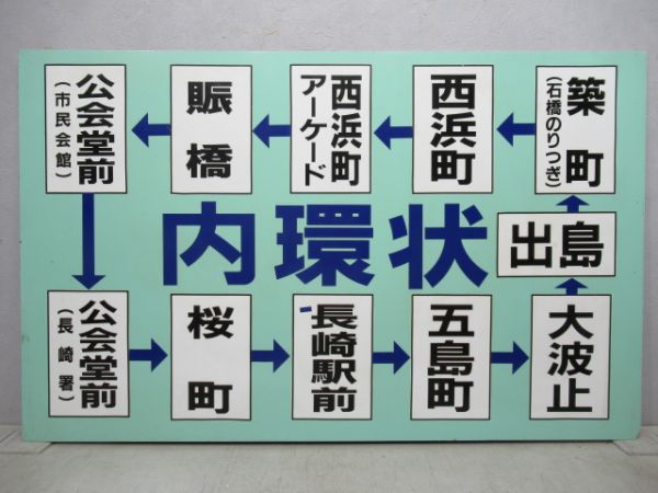 案内板　長﨑電気軌道　内外環状線2枚セット