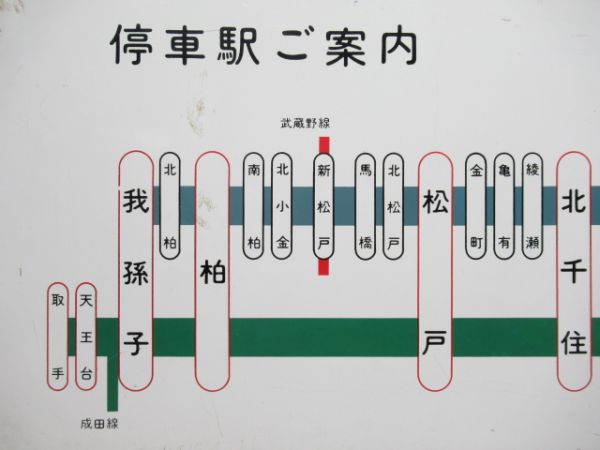 常磐線(快速)・東京メトロ千代田線 路線案内図