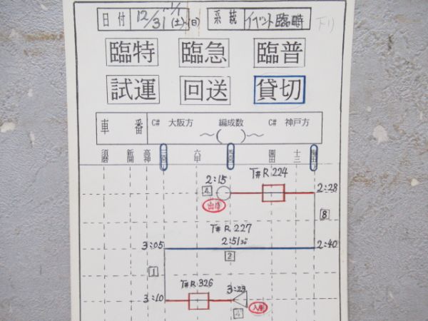 阪急イベント列車用スタフ3枚セット