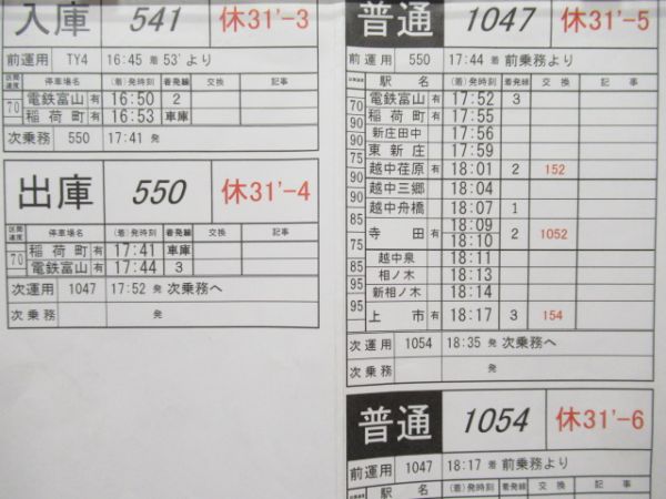 富山地方鉄道バラ5枚セット