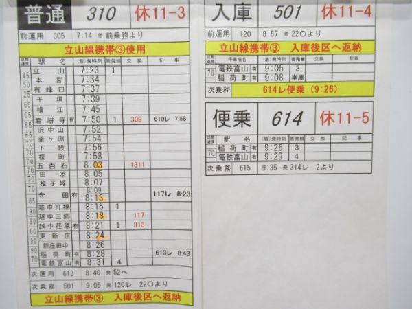 富山地方鉄道バラ5枚セット