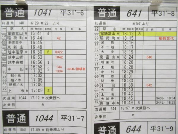 富山地方鉄道バラ5枚セット