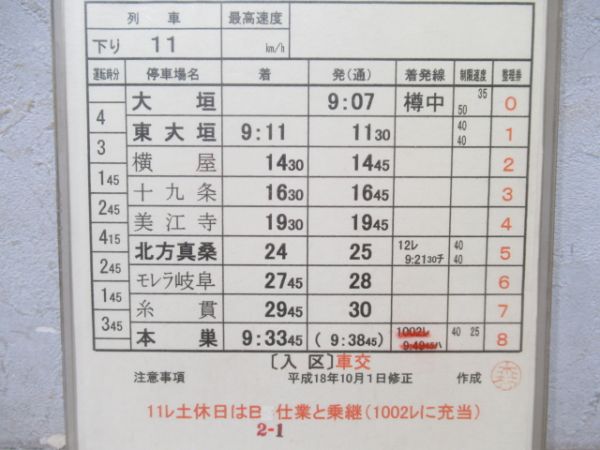 樽見鉄道株式会社　B3仕業揃い