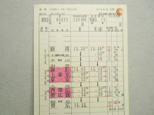 苗穂運転所 5352仕業 4枚組 揃い