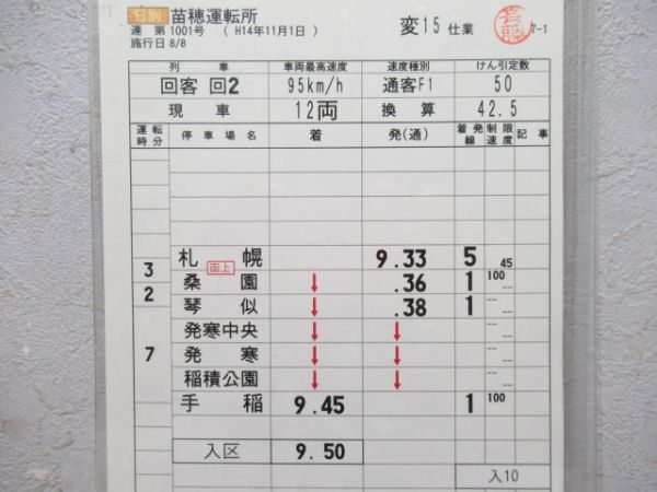 苗穂運転所　変15仕業「寝台特急北斗星入り」