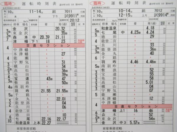 金沢列車区　2仕業「521系試運転」