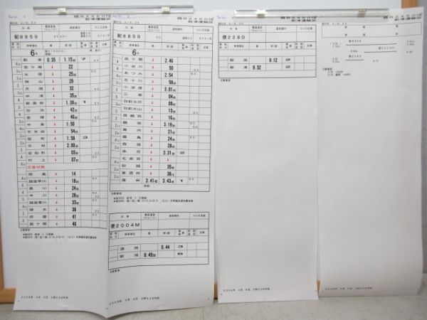 新津運輸区　臨B2450行路揃い「EF81」行路表付き