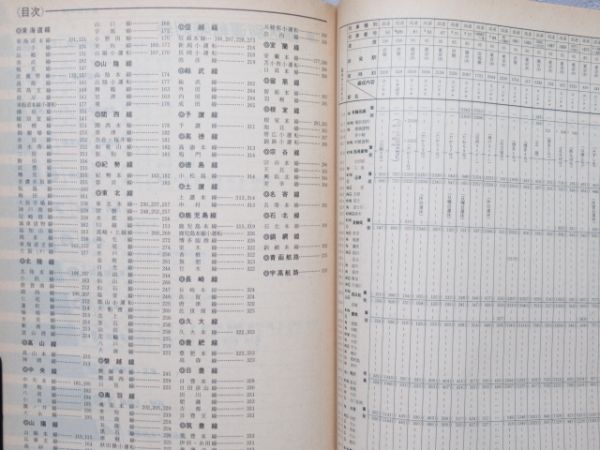 貨物時刻表 昭和57年11月ダイヤ改正