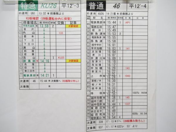 富山地方鉄道バラ5枚組【D】特急入り