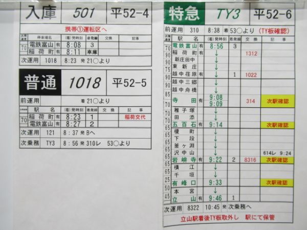 富山地方鉄道バラ5枚組【D】特急入り