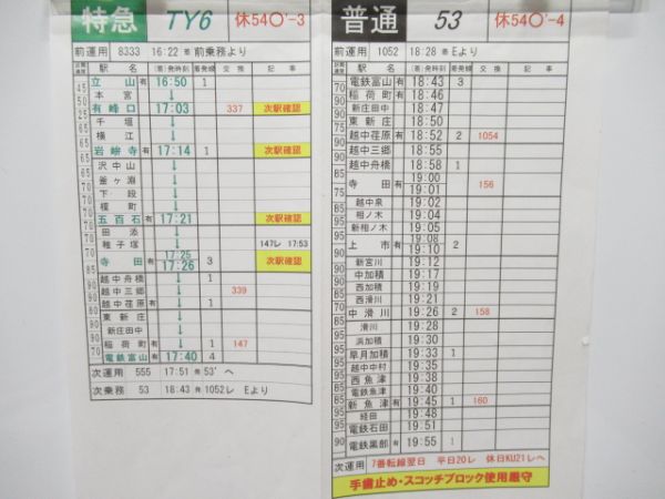 富山地方鉄道バラ5枚組【D】特急入り