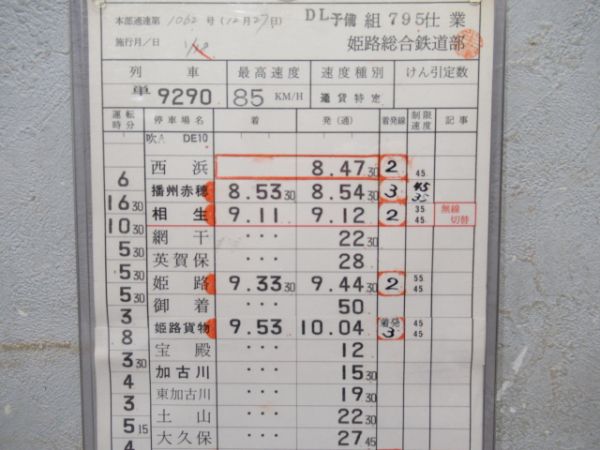 姫路総合鉄道部　DL予備組795仕業揃い「DE10貨物」