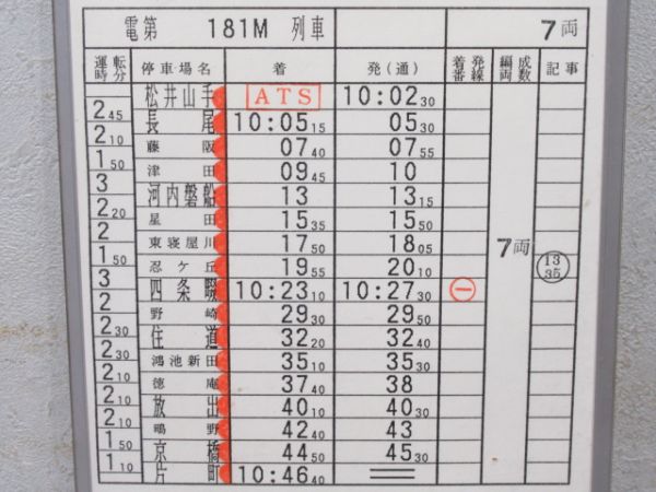 淀川電車区　休57仕業