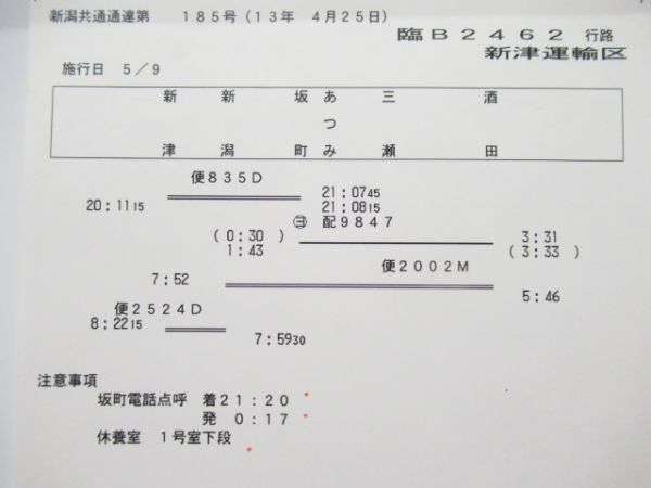 新津運輸区　臨B2462行路揃い「115系6両+マニ50」