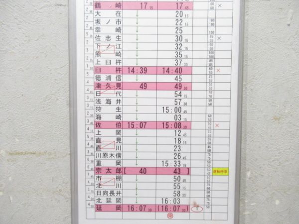 大分運輸センター 46行路 (485系 にちりん 入り)