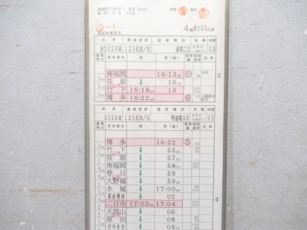 南福岡電車区 休土65仕業 (485系 かもめ 入り)