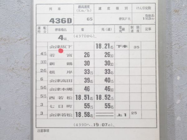 会津若松運輸区 B506行路 揃い (通票表示 入り)