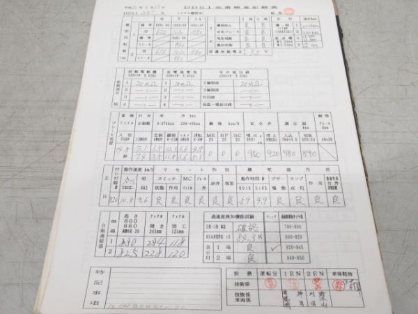 DD51 1047号 DL交番検査記録簿