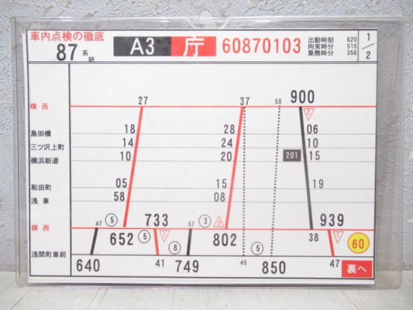 横浜市営バス行路揃い