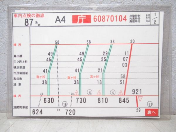 横浜市営バス行路揃い