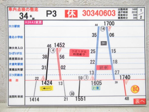 横浜市営バススタフ差し(スタフ付き)