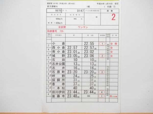 直方運輸センター 1行路 揃い