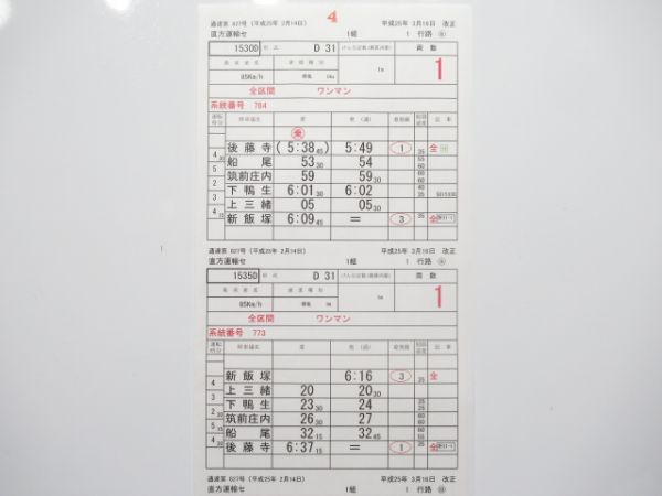 直方運輸センター 1行路 揃い