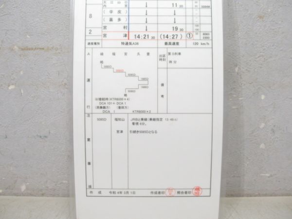 西舞鶴運転所 バラ③仕業 (特急たんごリレー/特急はしだて)