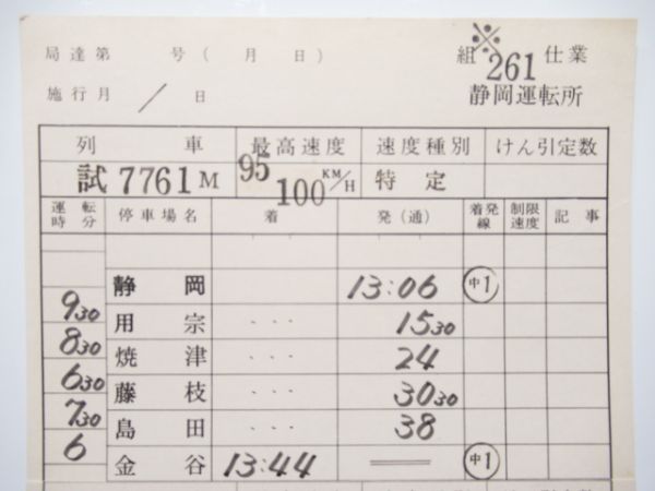 静岡運転所　261仕業揃い　試運転