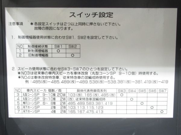 放送用アンプ (YA-06007 型)