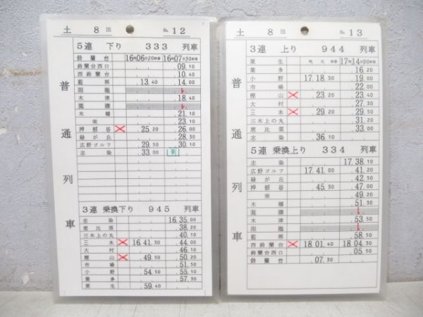 神戸電鉄 スタフ 土8 (特快速 入り)