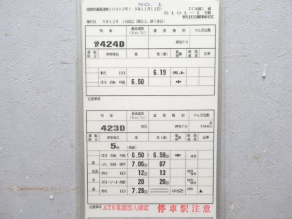 秋田運輸区 B101-1行路 揃い