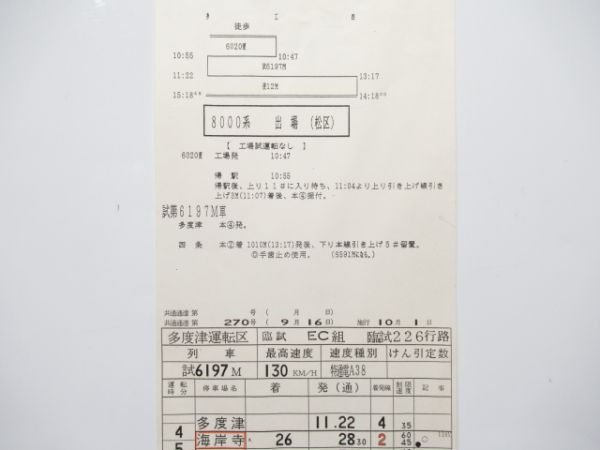 多度津運転区 臨試226行路