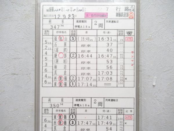 舞鶴鉄道部 7行路(特急 きのさき)