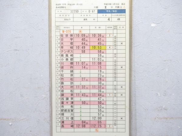 長崎運輸センター 51行路 (シーサイドライナー/キハ66)