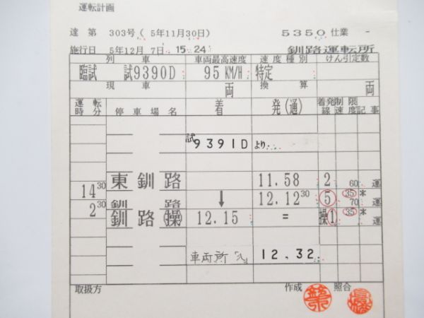 釧路運転所　5350仕業「臨試キハ40・54」