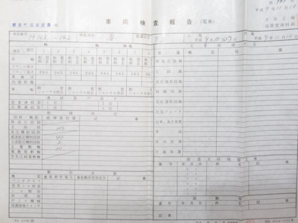 電車履歴簿「モハ 103-142」