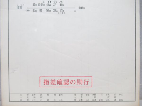 大阪新幹線運転所 乗務員仕業票 525仕業 揃い