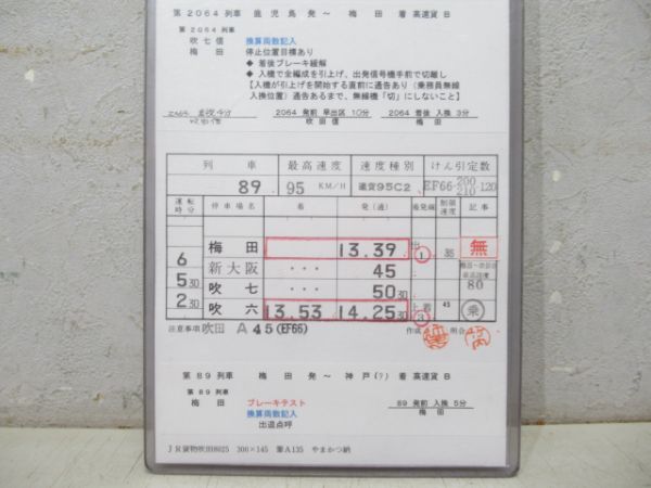 吹田機関区 貨物 梅田発着 3枚組