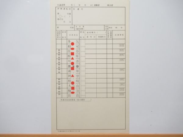 紀勢線など 未記入スタフ (通票入り)