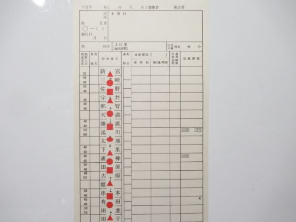 紀勢線など 未記入スタフ (通票入り)