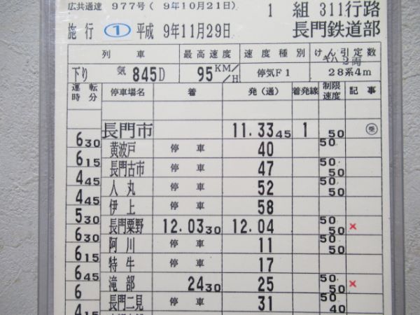 長門鉄道部　1組311行路「キハ28」