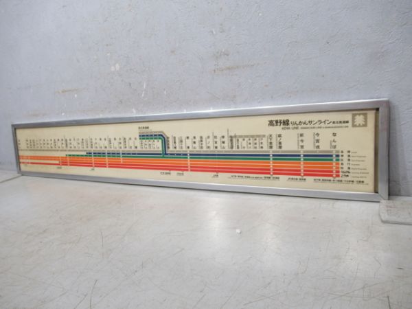 南海高野線　路線案内図(アルミ枠付き)