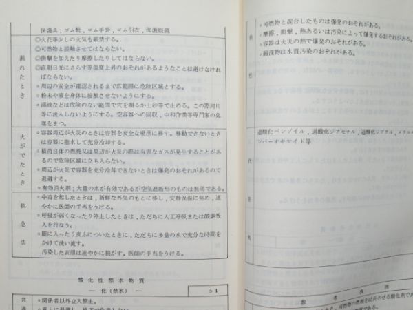 「タンク車 等化成品積貨物異常時取扱便覧」