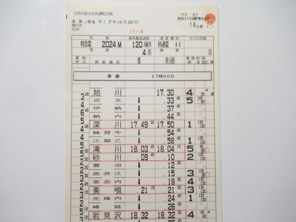 旭川運転所 18仕業 (特急ライラック→快速エアポート)