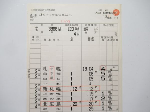 旭川運転所 18仕業 (特急ライラック→快速エアポート)